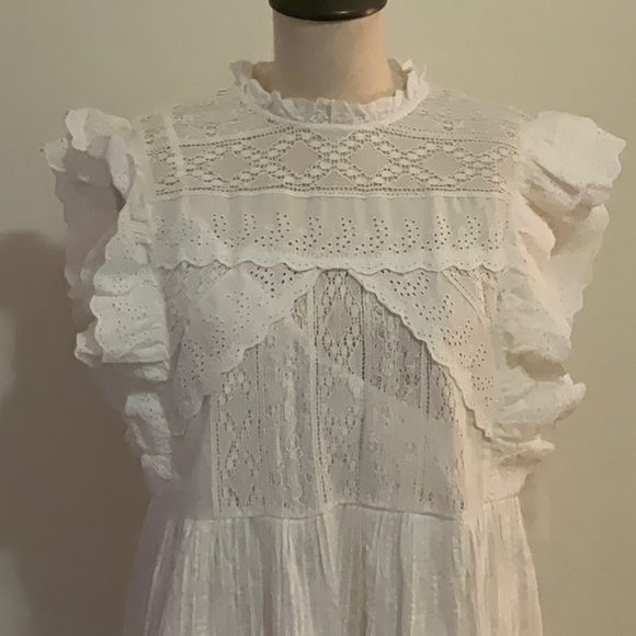 THE GREAT Trellis Dress White sz 2 Medium New Without Tags MSRP$395 - Picture 5 of 14